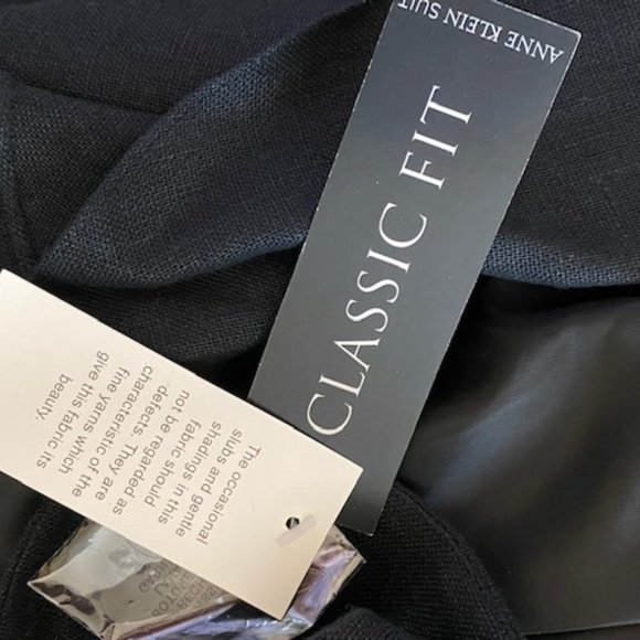 Ane Klein  2 Piece Linen Pant Suit Black  Size  2 - Picture 15 of 16